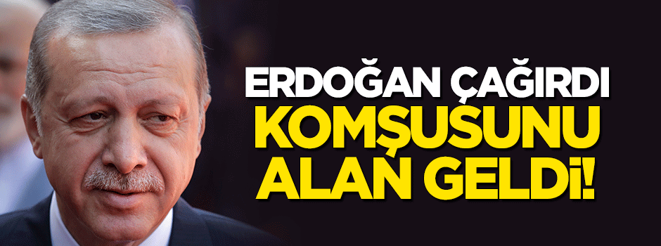 Erdoğan çağırdı, komşusunu alan geldi!