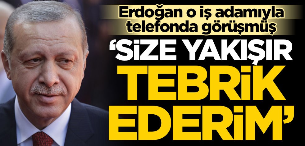 Erdoğan, Cemal Kalyoncu'yu tebrik etmiş
