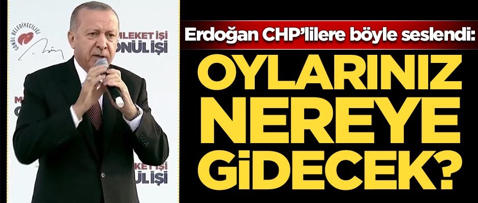 Erdoğan CHP'lilere böyle seslendi: Kardeşlerim oylarınız nereye gidecek?