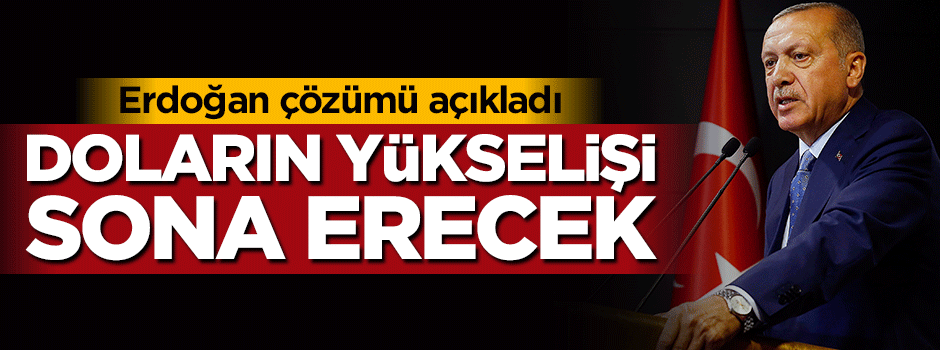 Erdoğan çözümü açıkladı! Doların yükselişi sona erecek
