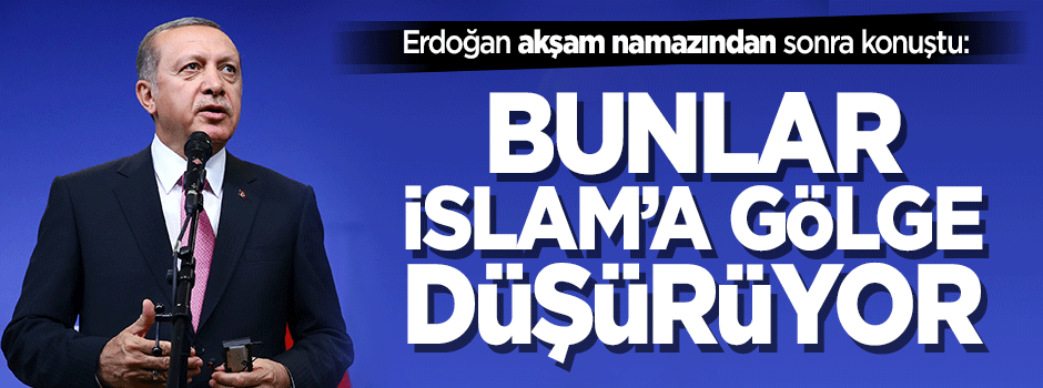 Erdoğan: DAEŞ terör örgütü İslam’a gölge düşürmektedir