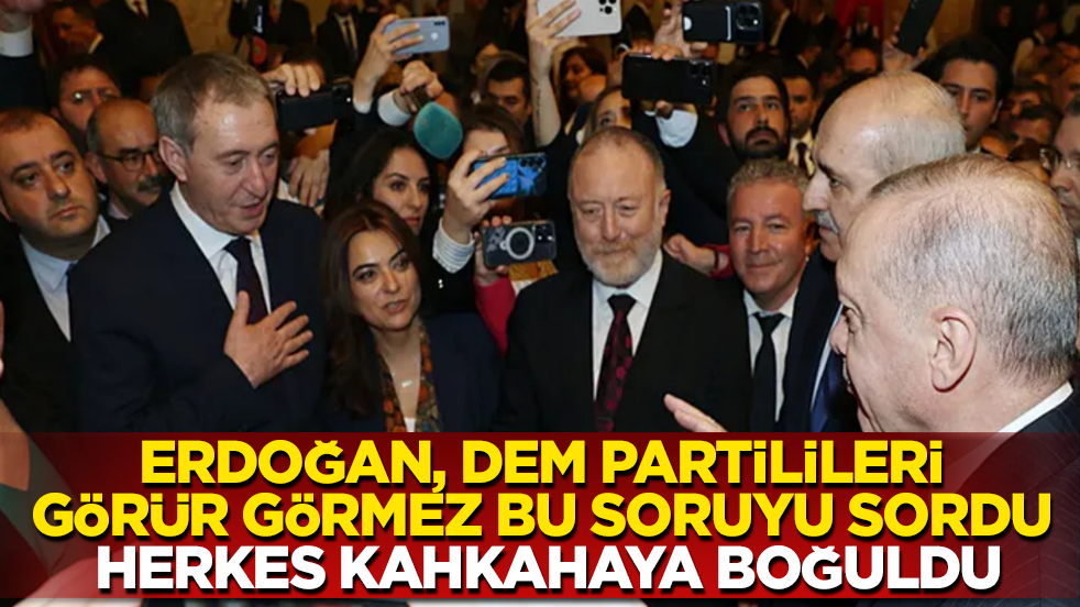 Erdoğan, DEM Partilileri görür görmez bu soruyu sordu, herkes kahkahaya boğuldu