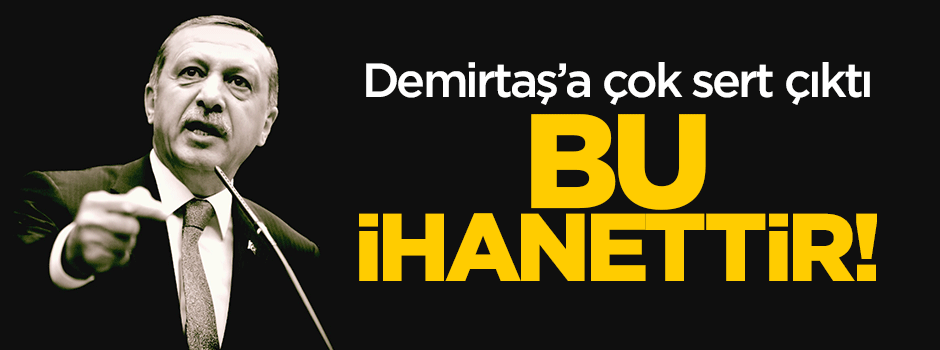 Erdoğan Demirtaş'a çok sert çıktı!