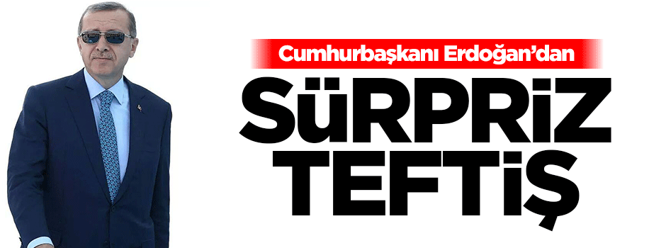 Erdoğan denetime gidiyor!