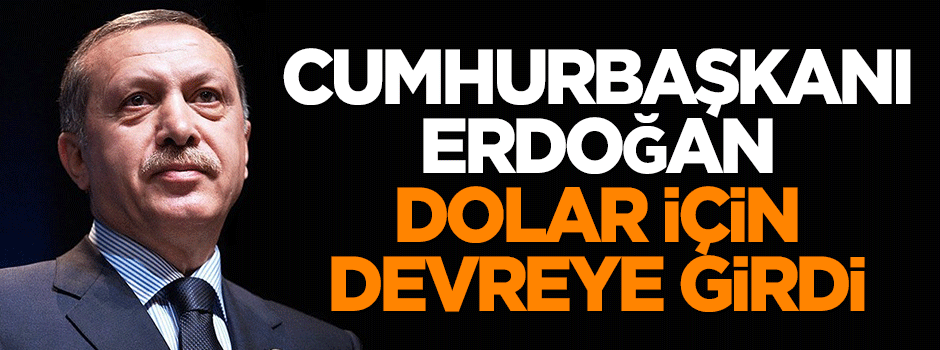 Erdoğan dolar için devreye girdi!