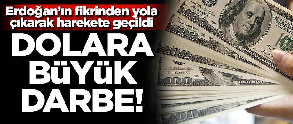 Erdoğan’ın fikrinden yola çıkarak harekete geçildi! Dolara büyük darbe