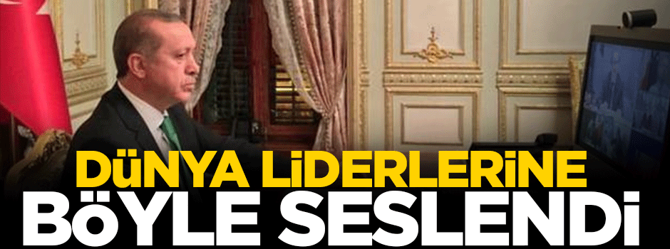 Erdoğan dünya liderlerine böyle seslendi!