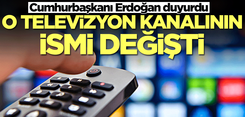 Erdoğan duyurdu! TRT SPOR2 kanalının ismi değişti