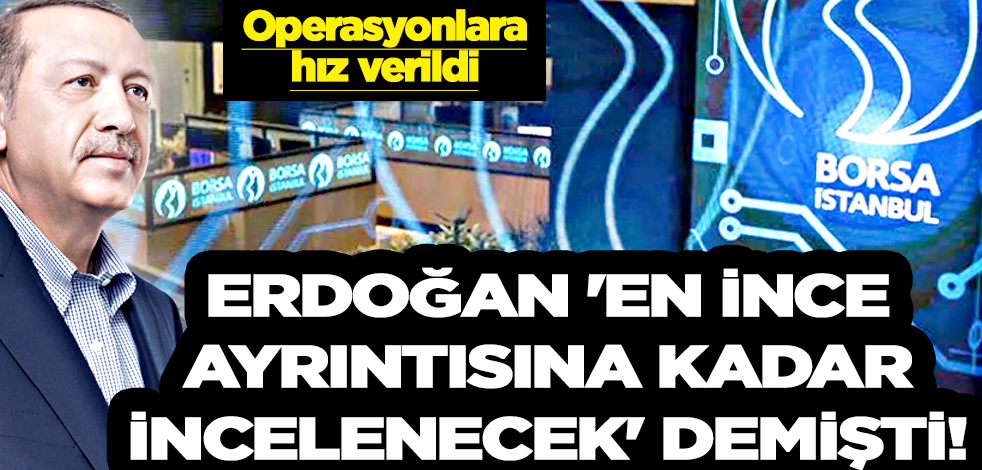 Erdoğan 'En ince ayrıntısına kadar incelenecek' demişti! Operasyon başladı...