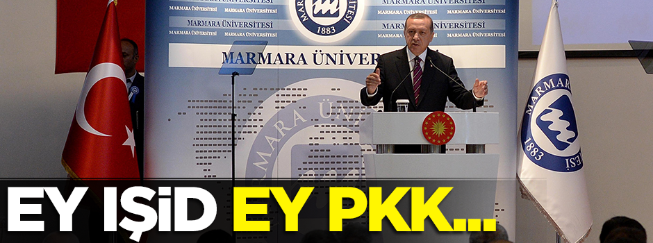 Erdoğan: Ey IŞİD, ey PKK kimi sevindiriyorsunuz?