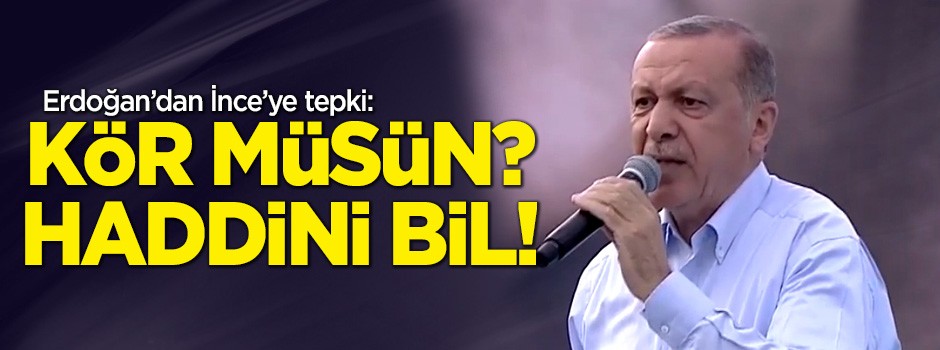 Erdoğan: Haddini bil, kör müsün?