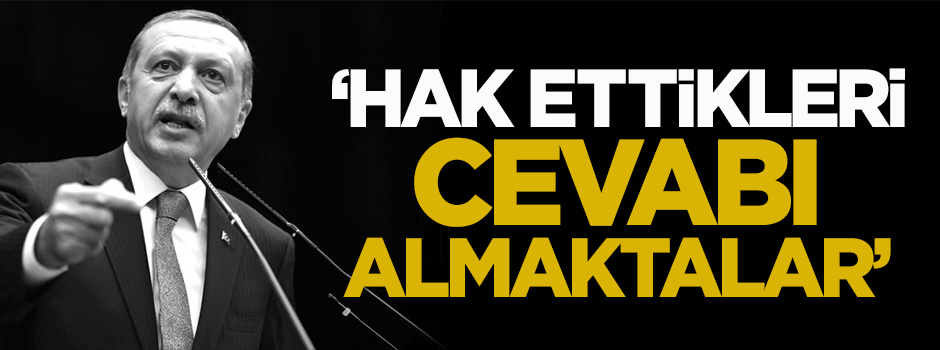 Erdoğan: Hak ettikleri cevabı almaktalar