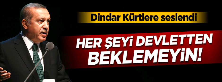 Erdoğan: Her şeyi devletten beklemeyin