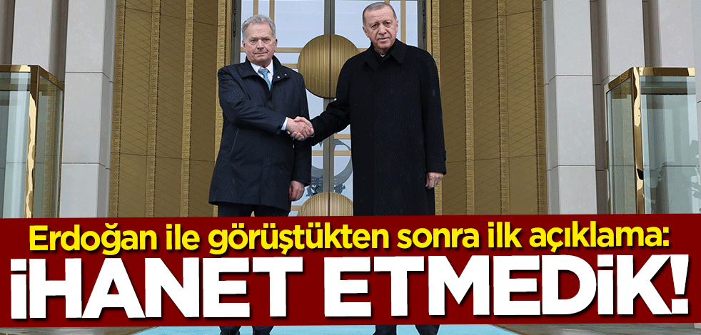 Erdoğan ile görüştükten sonra ilk açıklama: İhanet etmedik!