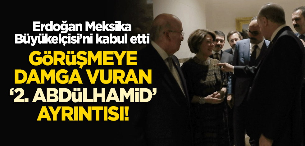 Erdoğan ile Meksika Büyükelçisi'ni kabul etti! Dikkat çeken '2. Abdülhamid' ayrıntısı!