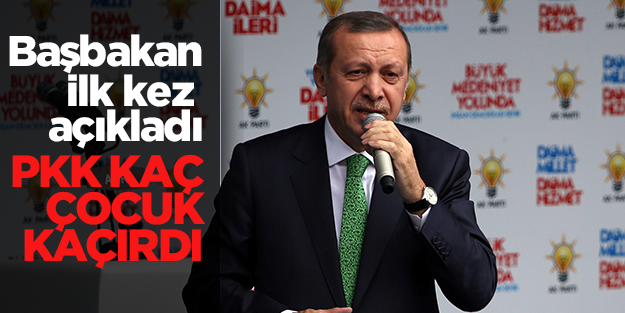 Başbakan Erdoğan ilk kez rakam verdi: 134 yavru kaçırıldı