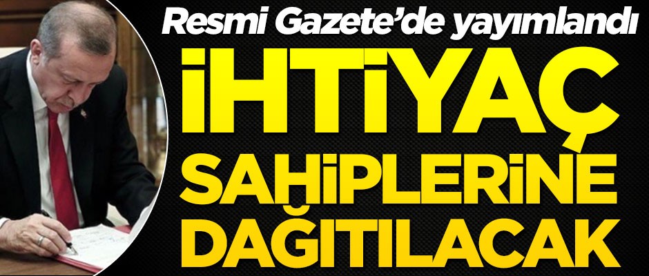 İhtiyaç sahiplerine kömür yardımı kararı Resmi Gazete'de