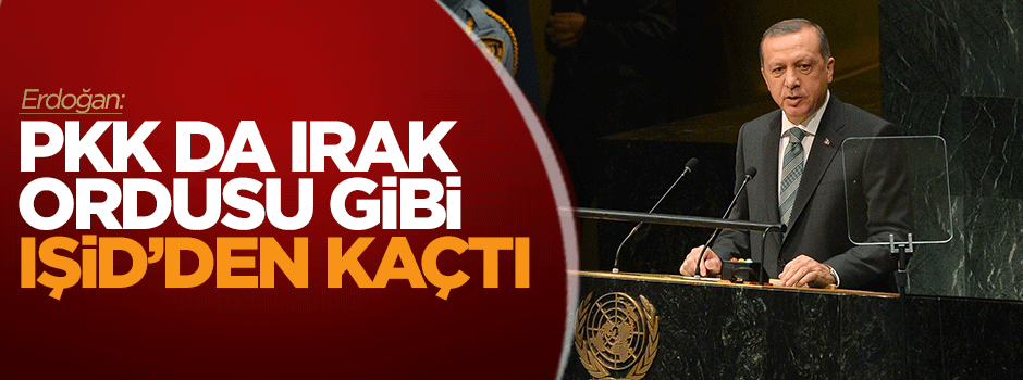 Erdoğan: Irak ordusu gibi PKK da IŞİD'den kaçtı