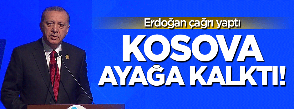 Erdoğan İslam ülkelerine çağrı yaptı, Kosova ayağa kalktı