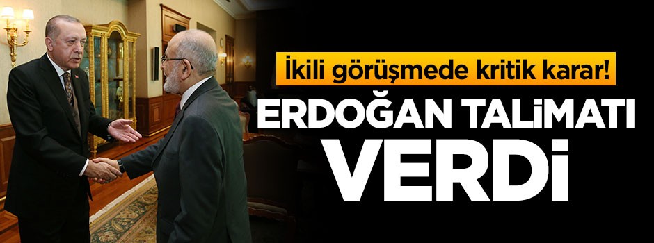 Erdoğan Karamollaoğlu görüşmesinde alınan kritik karar