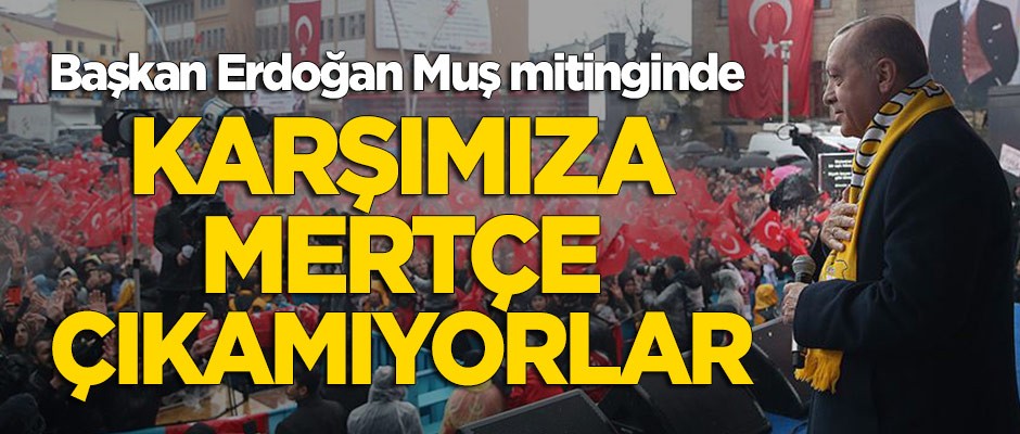 Erdoğan: Karşımıza mertçe çıkamıyorlar