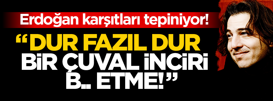 Erdoğan karşıtları tepiniyor! "Dur Fazıl dur, bir çuval inciri b.. etme!"