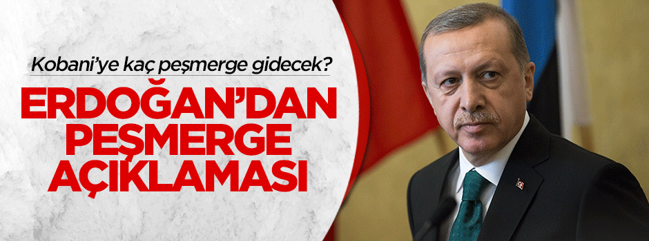Erdoğan, Kobani'ye gidecek peşmerge sayısını açıkladı