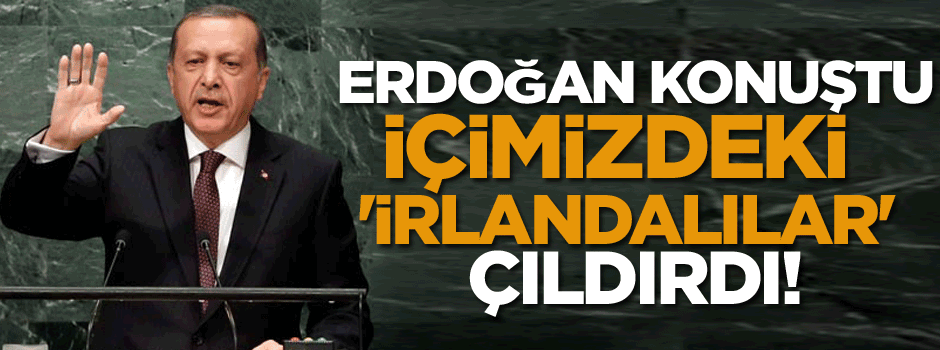 Erdoğan konuştu içimizdeki 'İrlandalılar' çıldırdı