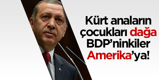 Erdoğan: Kürt analarının çocukları dağa, HDP'ninkiler Amerika'ya