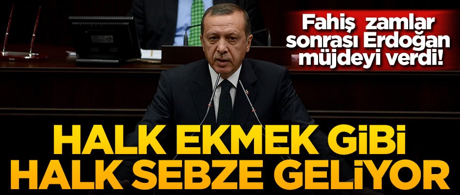 Erdoğan müjdeyi verdi! Halk ekmek gibi halk sebze geliyor
