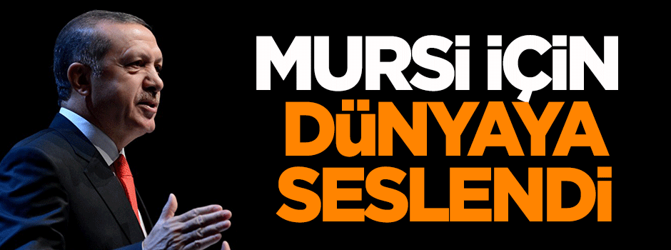 Erdoğan Mursi için dünyaya seslendi