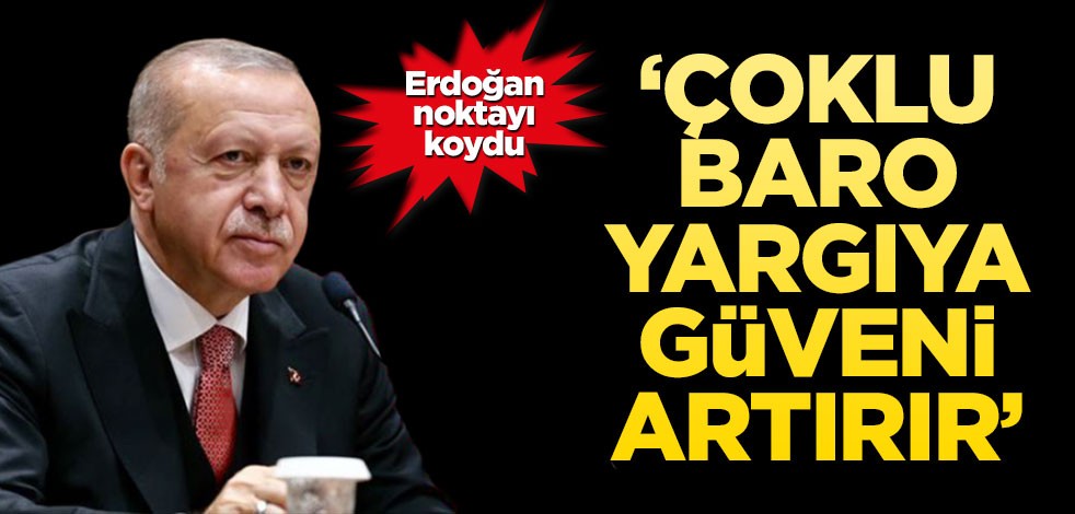 Erdoğan noktayı koydu: Çoklu baro yargıya güveni artırır