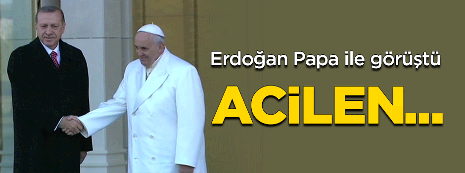 Erdoğan, Papa ile görüştü