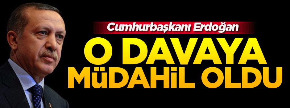 Erdoğan 'paralel yapı' davasına müdahil oldu
