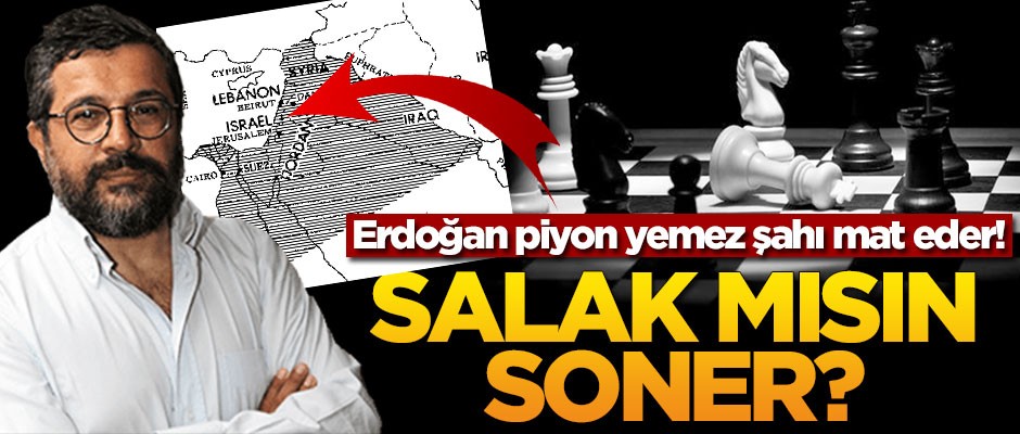 Erdoğan piyon yemez, şahı mat eder! Salak mısın Soner?