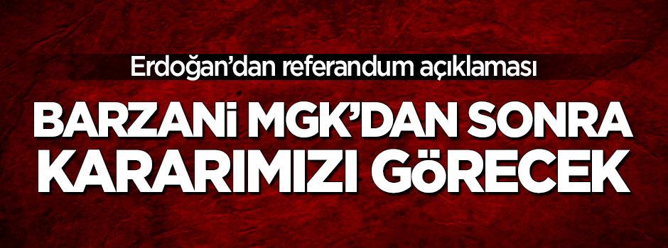 Erdoğan referandum için konuştu: Son kararımızı MGK'da vereceğiz