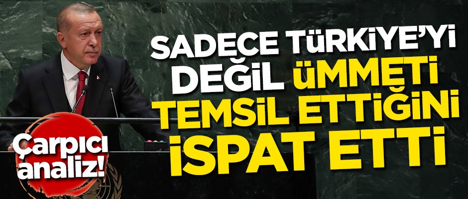 'Erdoğan sadece Türkiye'yi değil, ümmeti temsil ettiğini ispat etti'