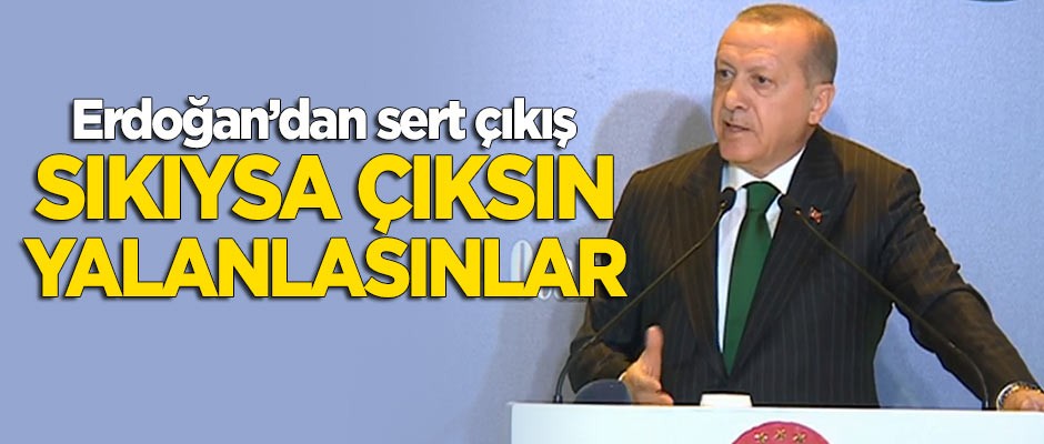 Erdoğan: Sıkıysa çıksın yalanlasınlar