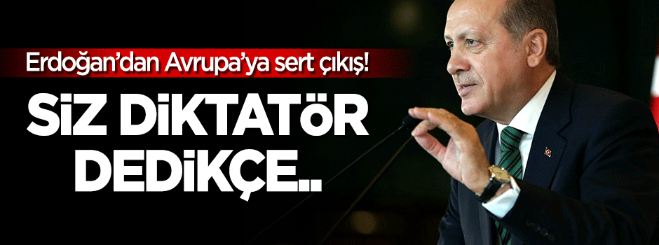 Erdoğan: Siz diktatör dedikçe...