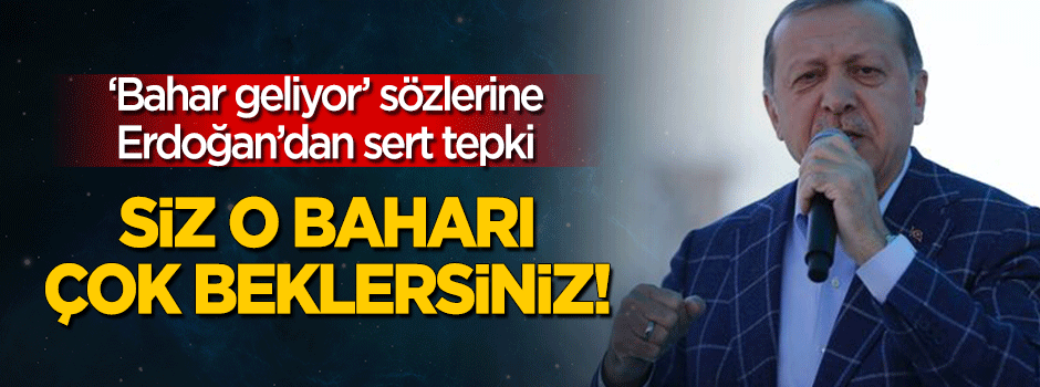 Erdoğan: Siz o baharı çok beklersiniz!