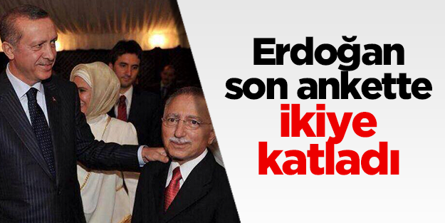 Erdoğan son köşk anketinde de rakiplerine tur bindirdi