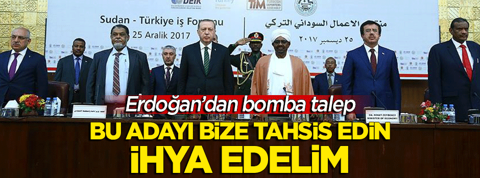Erdoğan: Bu adayı bize tahsis edin, ihya edelim