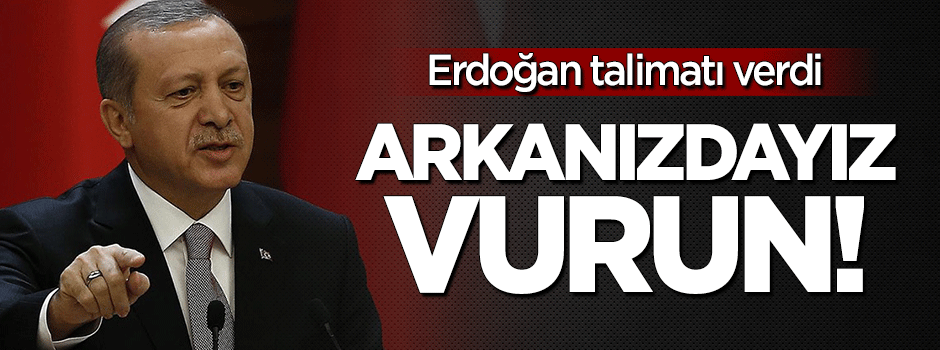 Erdoğan talimatı verdi: Arkanızda biz varız, vurun!