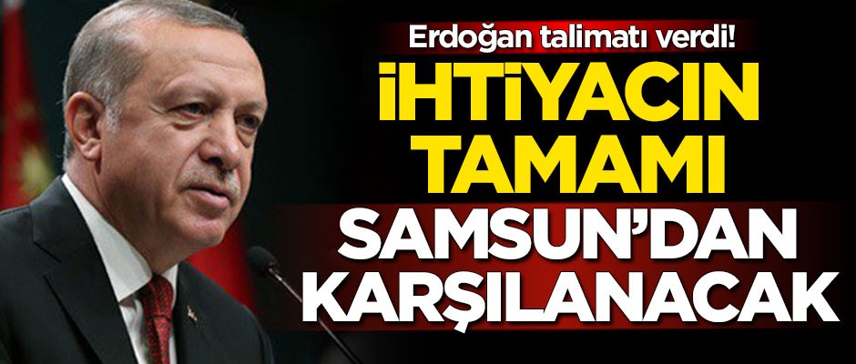 Erdoğan talimatı verdi! Ülke ihtiyacının tamamı Samsun'dan karşılanacak