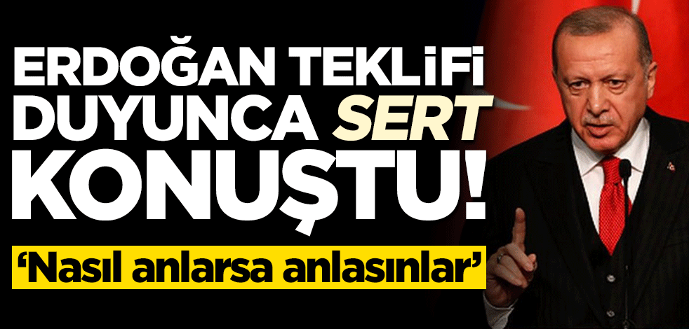 Erdoğan teklifi duyunca sert konuştu! "Nasıl anlarsa anlasınlar"