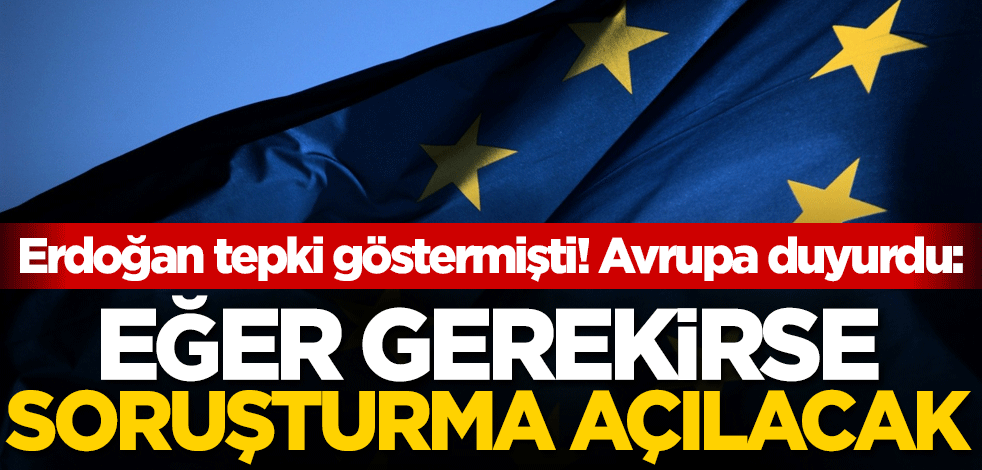 Erdoğan tepki göstermişti! Avrupa duyurdu: Gerekirse soruşturma açılacak