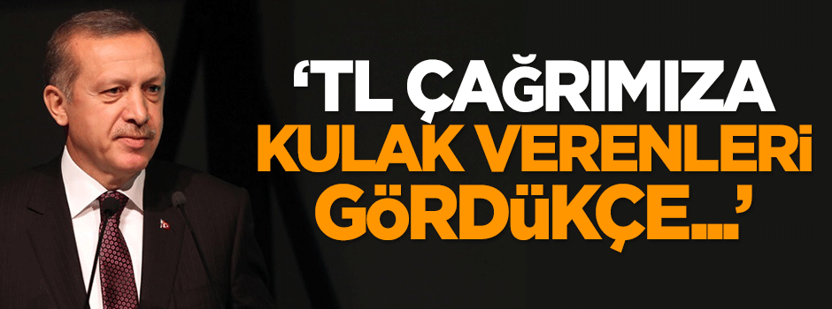 Erdoğan: TL çağrımıza kulak verenleri gördükçe...