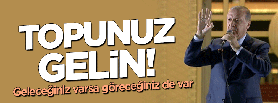 Erdoğan: Topunuz gelin!