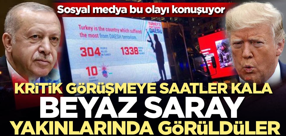 Erdoğan-Trump görüşmesine saatler kala Beyaz Saray yakınlarında gezen bu kamyonetler gündem oldu