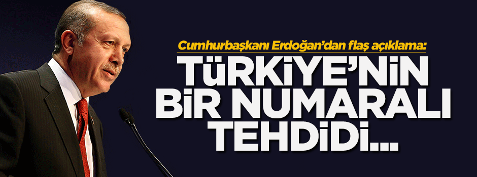 Erdoğan, Türkiye'nin bir numaralı tehditini açıkladı